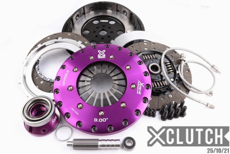 XClutch 9 Zoll Twin Sprung Organic Kupplungskit für 15-21 Subaru WRX STi Basis 2.5L