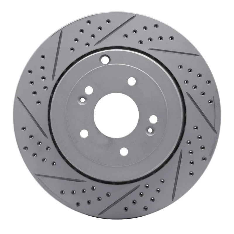 DFC 10-16 Hyundai Genesis Coupe Rear Left Drilled & Slotted Geoperformance Rotor