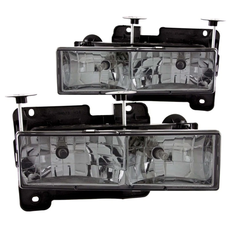 ANZO 1988-1998 Chevrolet C1500 Kristall-Scheinwerfer mit Rauchglas