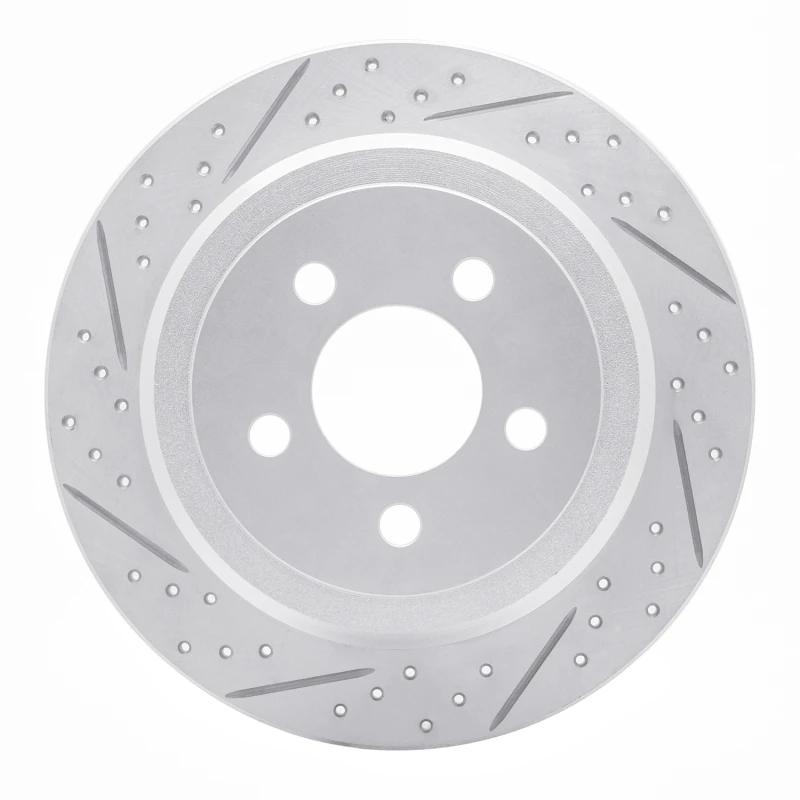 DFC 07-12 Dodge Nitro Rear Left Drilled & Slotted Geoperformance Rotor