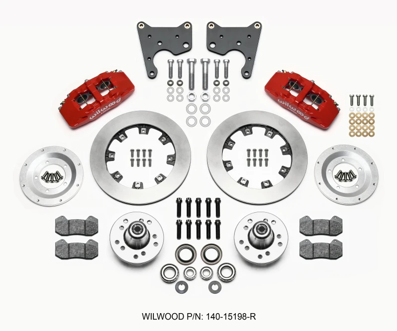 Wilwood Dynapro 6 Vordere Naben-Kit 12,19 Zoll Rot 65-72 CDP C-Karosserie -Trommel