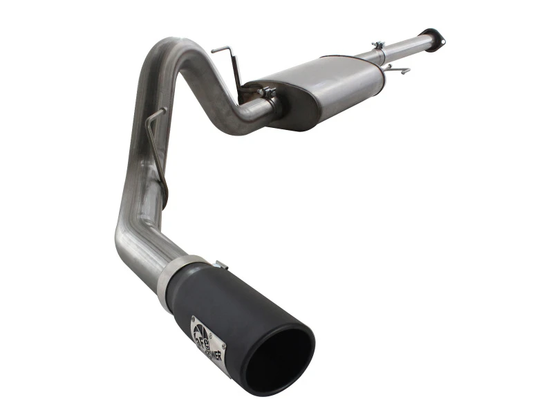 aFe MACHForce XP SS Auspuff 3 Zoll Kat-Back mit 4,5 Zoll schwarzer Spitze 11-14 Ford F150 Ecoboost V6 3,5Ltt