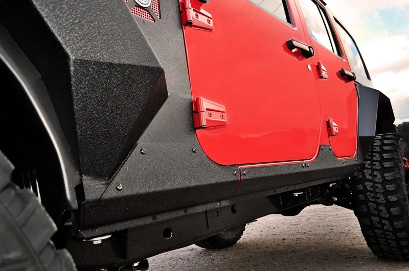 Rugged Ridge Stahl-Body-Armor-Verkleidung 07-18 Jeep Wrangler JKU