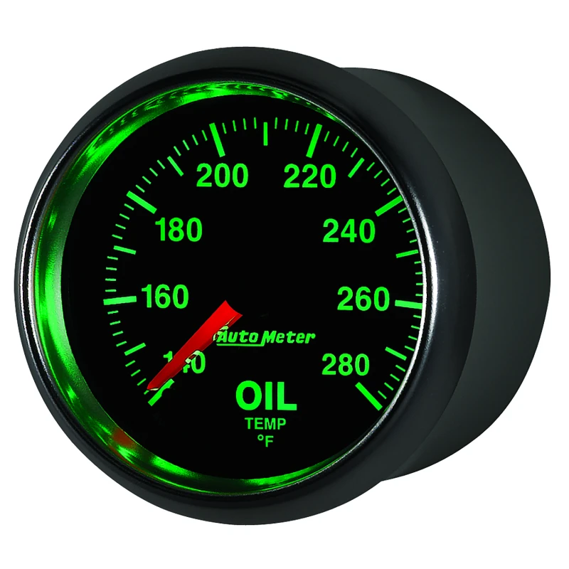 Autometer GS Series 2-1/16in Oil Temperature Gauge 140-280 Degrees Electric Full Sweep