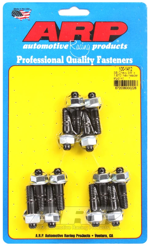 ARP SB Chevy 3/8 x 1,670 Zoll Sechskant-Header-Stud Kit