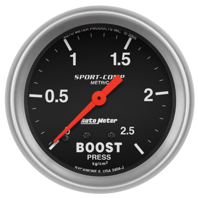 Autometer Sport-Comp 66,7mm METRISCH 0-4kg/Cm2 Mechanisches Ladedruck-Manometer
