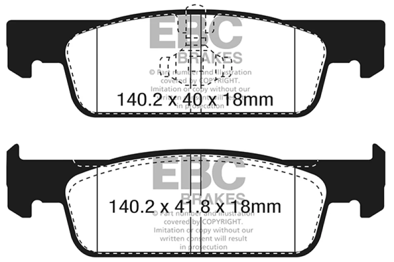 EBC 16-17 Smart Fortwo Greenstuff Front Brake Pads