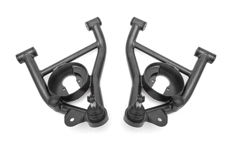 BMR 82-92 F-Body A-arms Lower DOM, Non-adj Delrin Bushings Spring Pocket - Black Hammertone