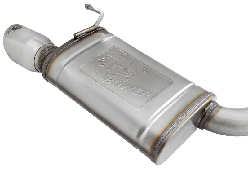 aFe MACHForce XP Auspuff Cat-Back SS-304 EXH mit polierten Endstücken 15-16 Ford Mustang EcoBoost 2.3L (t)