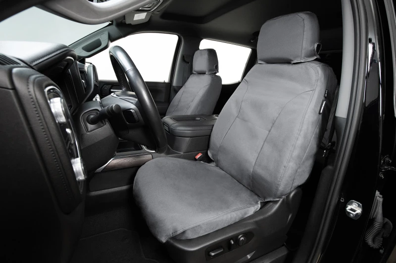 Covercraft 19-24 Chevrolet Silverado Waterproof Polyester SeatSaverFront Row Seat Covers - Grey