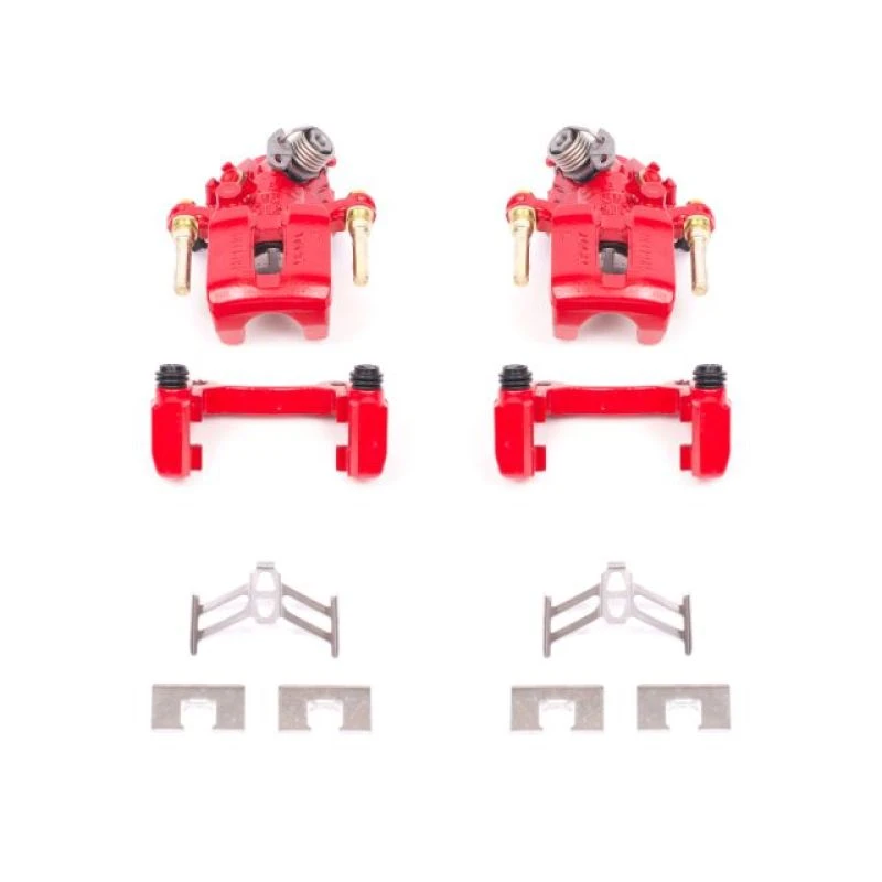 Power Stop 92-01 Honda Prelude Rear Red Calipers w/Brackets - Pair