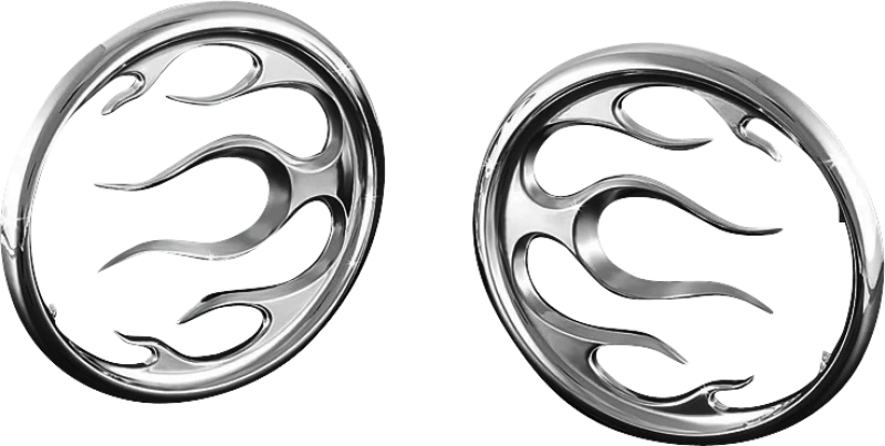 Kuryakyn Flame Speaker Grills Chrome