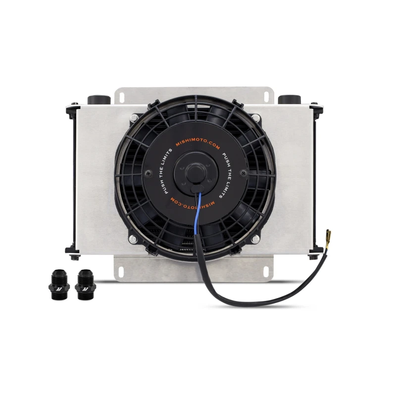Mishimoto Universal-Ölkühler-Kit 25-Reihen-Kühler und 1x 8-Zoll-Lüfter