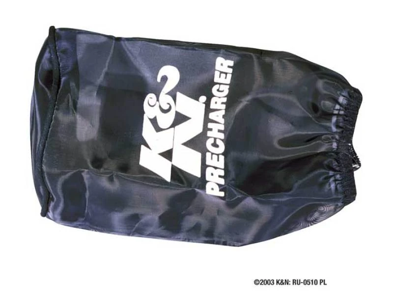 K&N Rund Gerade - Schwarz - 3,5 Zoll ID x 5 Zoll H - Precharger Luftfilter Wrap Blau