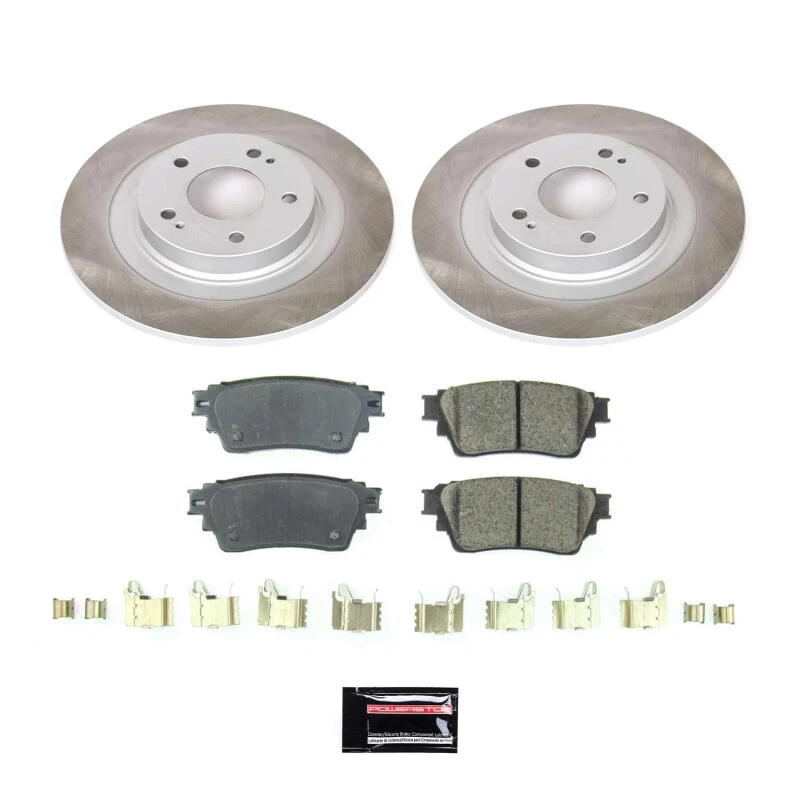 Power Stop Rear Semi-Coated Rotor Kit for 18-20 Mitsubishi Outlander PHEV