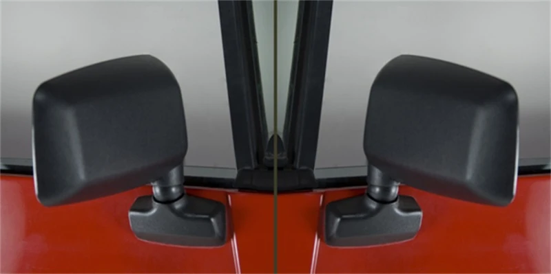 Omix Door Mirror Kit Black- 87-95 Jeep Wrangler YJ