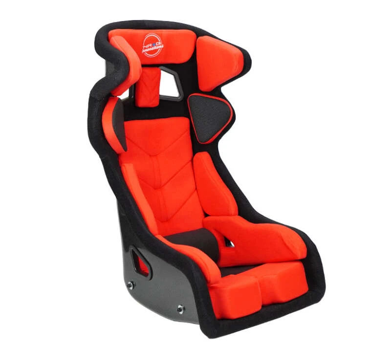 NRG FIA Competition Seat mit Head Containment & Comp Fabric FIA homologiert Velcro Paddings Small