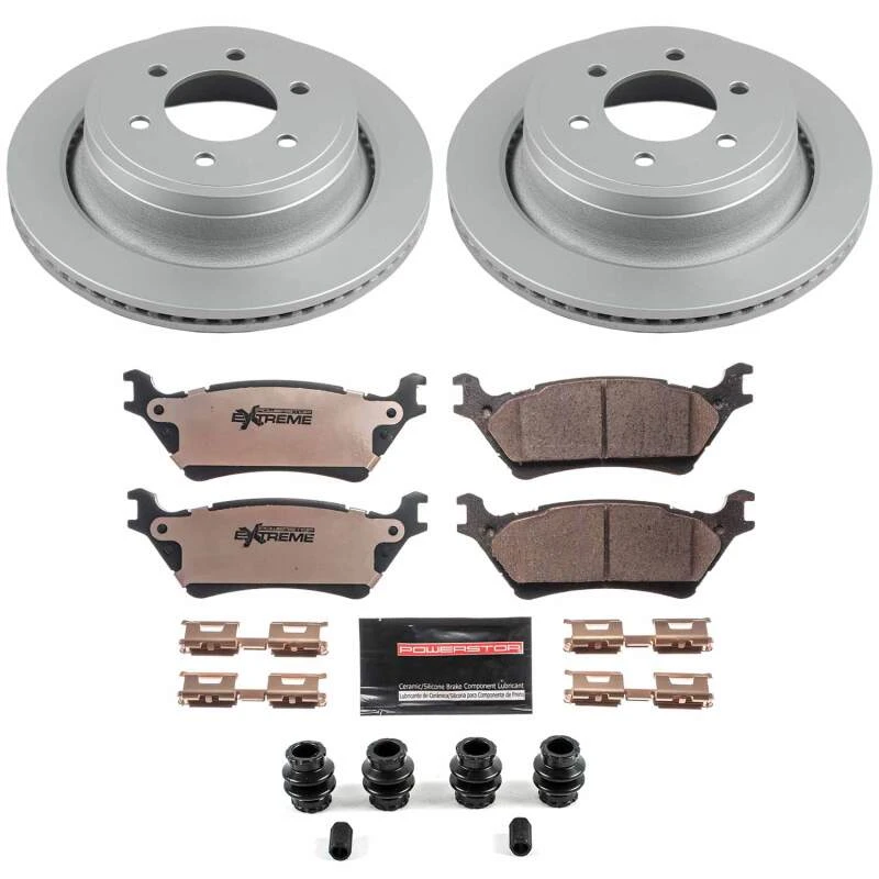 Power Stop 12-18 Ford F-150 Rear Z36 Coated Truck & Tow Brake Kit