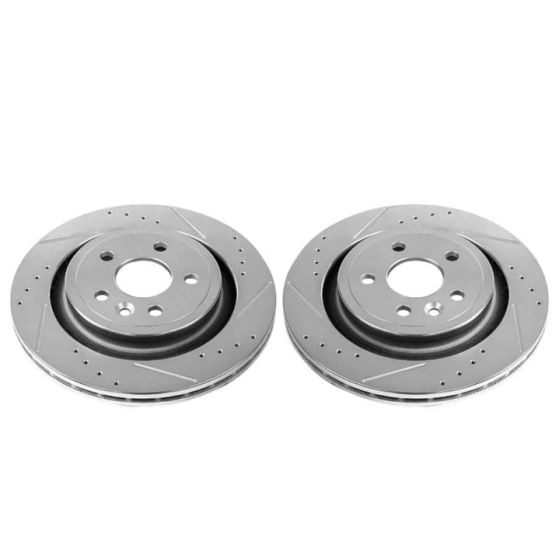 Power Stop 11-18 Volvo S60 Rear Evolution Drilled & Slotted Rotors - Pair