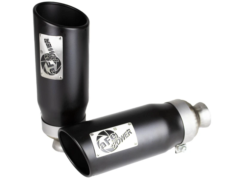 aFe MACH Force-XP 4-1/2in Stahl OE-Ersatz Auspuff-Endrohre - 2021+ Dodge Ram (5,7L V8) - Schwarz