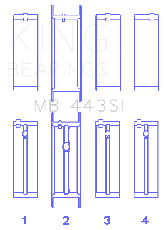 King Engine Bearings Buick/Pontiac/Oldsmobile V6 Main Bearing Set