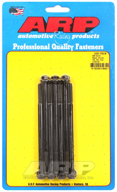 ARP Merlin Block Brodix Head BB Hex Ventildeckelschrauben-Kit