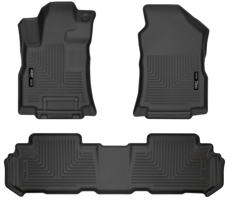 Husky Liners Weatherbeater Black Front & 2nd Seat Floor Liners for 19-23 Subaru Ascent