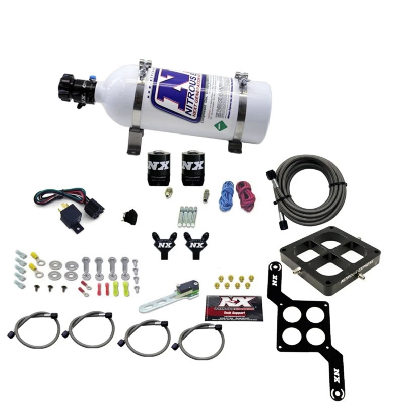Nitrous Express Dominator Billet Crossbar Pro-Power Nitrous Kit (100-500PS) mit 5lb Flasche