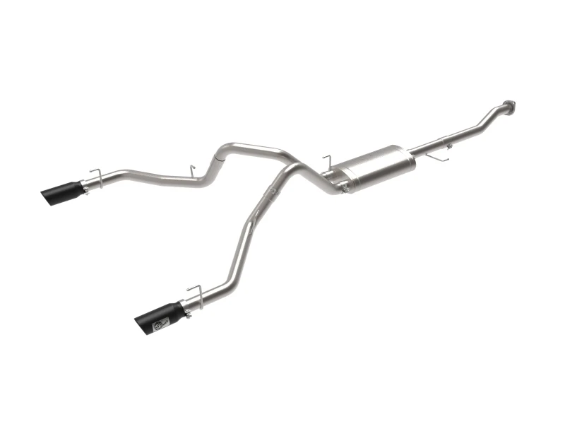 aFe Vulcan Serie 3in 304SS Cat-Back mit schwarzen Tips 15-20 Ford F-150 V6 2,7L/3,5L(tt) / V8 5,0L
