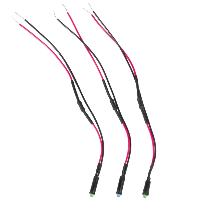 Autometer LED-Anzeigelicht-Kit 5/32 Zoll (2x Grün, 1x Blau)