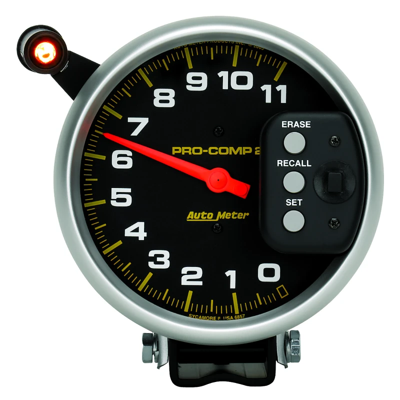Autometer 5-Zoll-11000-U/min-Einzelfach-Tachometer mit Pro-Comp 2 und Speicher
