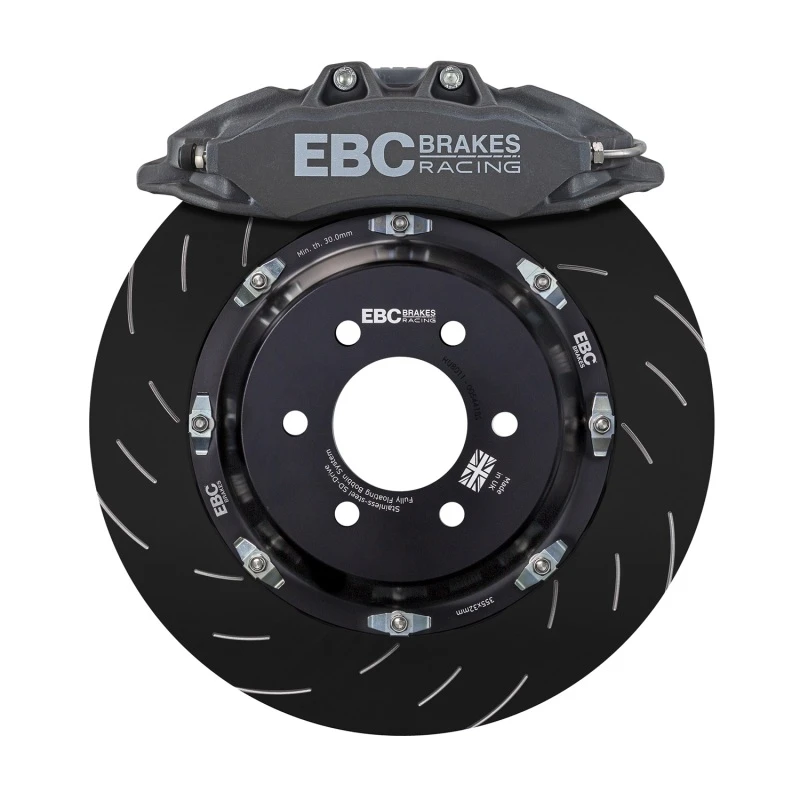 EBC Racing 12-17 Ford Fiesta ST MK7 1.6L Turbo Anodized Apollo-4 Calipers 300mm Rotors Front BBK