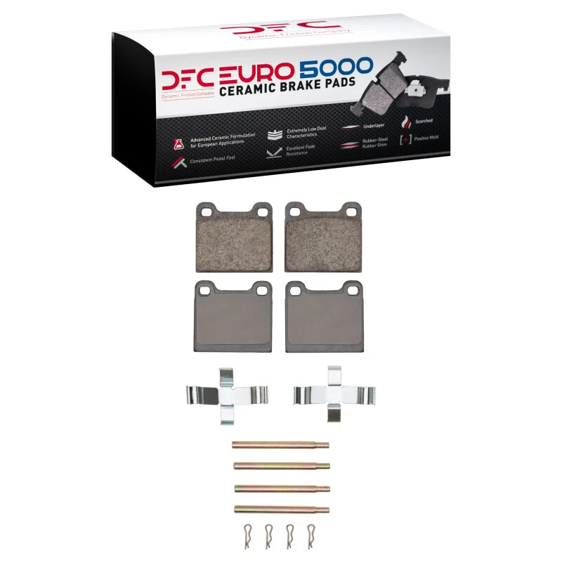 DFC 67-91 Mercedes-Benz 350SDL Rear Euro 5000 Ceramic Brake Pads and Hardware Kit