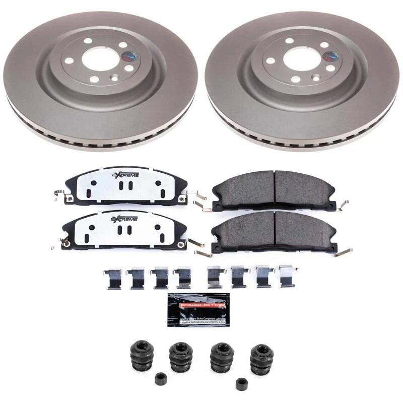 Power Stop 13-19 Ford Explorer Front Z36 Coated Truck & Tow Brake Kit