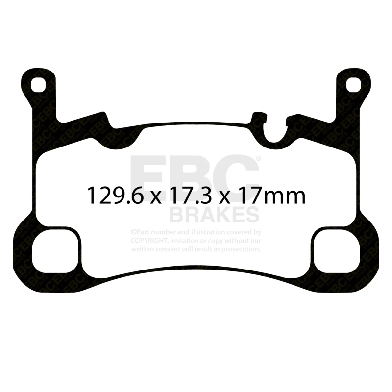 EBC 2018+ Porsche Cayenne (3rd Gen) 3.0L Turbo Extra Duty Rear Brake Pads