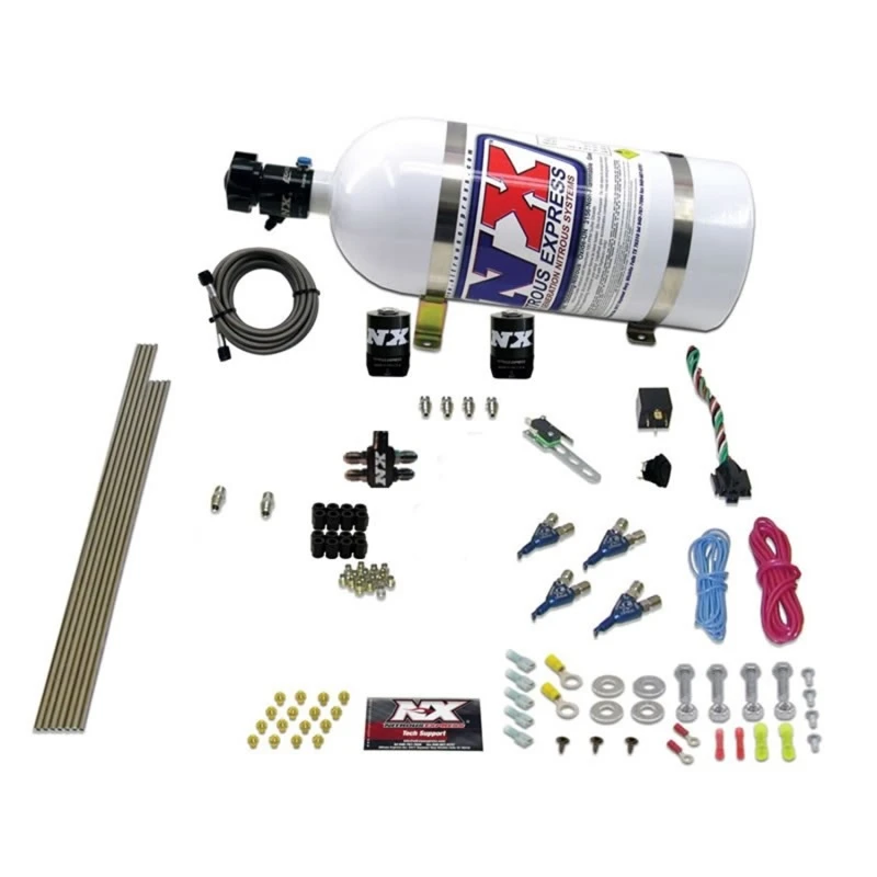 Nitrous Express 4-Zyl.-Gas-Nitrous-Kit (100-250PS) mit 10lb-Flasche