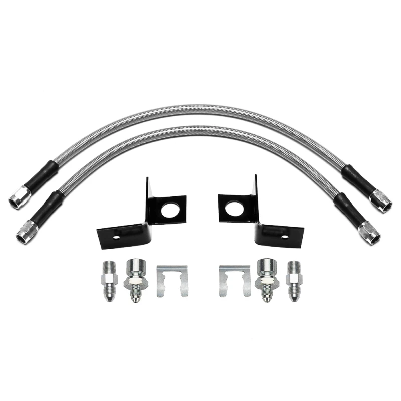 Wilwood flexline kit 14IN -3 hose M1.5 IF 1/8-27 NPT W/BRACKET
