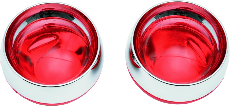 Kuryakyn Deep Dish Bezels With Red Lenses