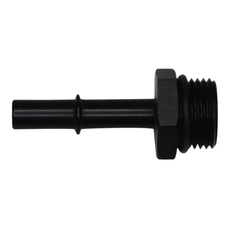 DeatschWerks 10AN ORB-Männlich auf 3/8-Zoll-Männlich EFI Quick Connect Adapter - eloxiertes Mattschwarz
