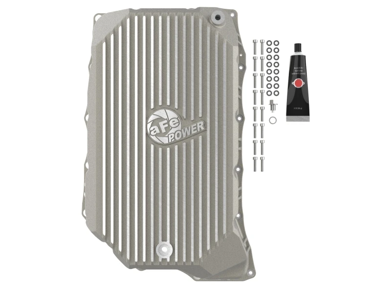 aFe GM Diesel Trucks 20-25 V8-6.6L L5P POWER Street Series Transmission Pan Raw w/ Machined Fins