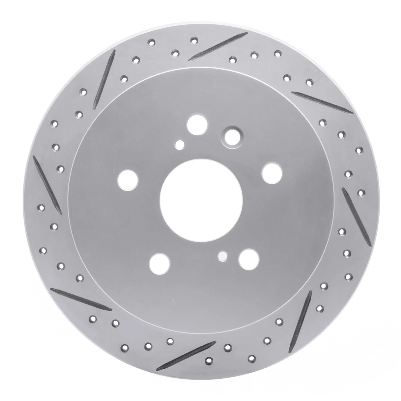 DFC 04-09 Lexus Rx400H Rear Left Drilled & Slotted Geoperformance Rotor