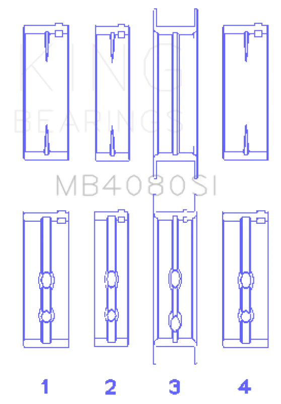 king-engine-bearings_MB4080SI0.25-679662397fe3f King Engine Bearings Gmc 2.8L/3.4L V6 173Ci/207Ci (Größe +0,50mm) Hauptlager-Satz