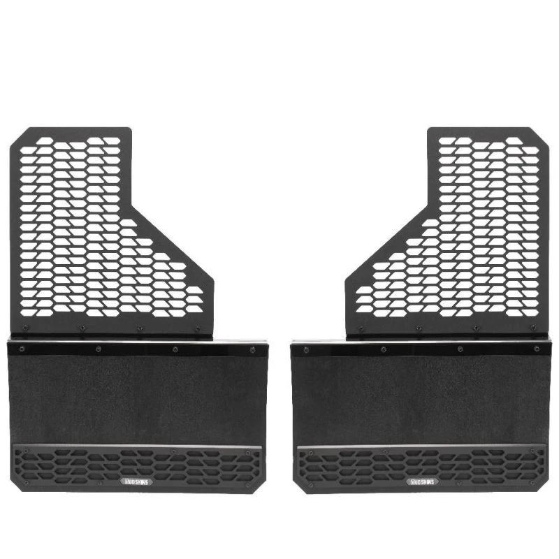 Putco 11-16 Ford SuperDuty Dually - (Passt hinten) - Satz von 2 Mud Skins - HDPE mit Hex-Schild