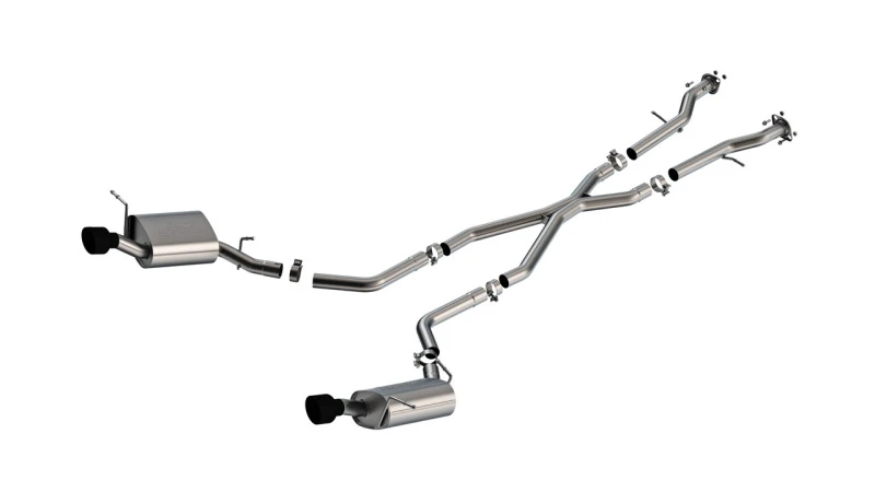 Borla 11-25 Dodge Durango 3.6L V6/5.7L V8 2+4WD S-Type Catback Exhaust - 4.5in Ceramic Black Tips