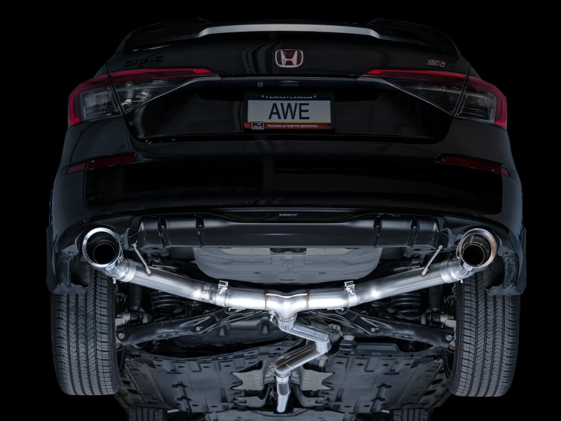 AWE Tuning 22+ Honda Civic Si/Acura Integra Track Edition Catback-Auspuff - Doppelte Chrom-Silber-Tipps
