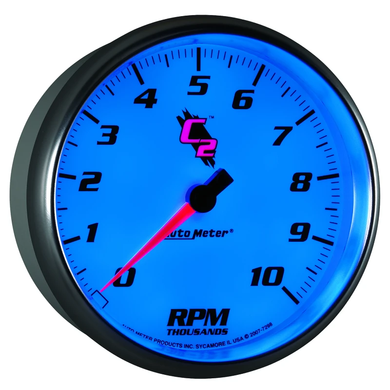Autometer C2 5 inch 10000 RPM In-Dash Tachometer