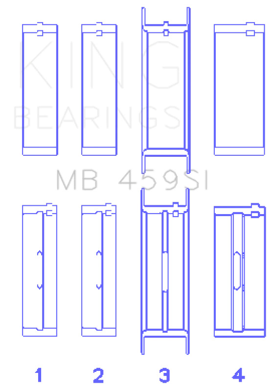 King Engine Bearings Ford V-6 183. (Größe +0,50mm) Hauptlager-Satz