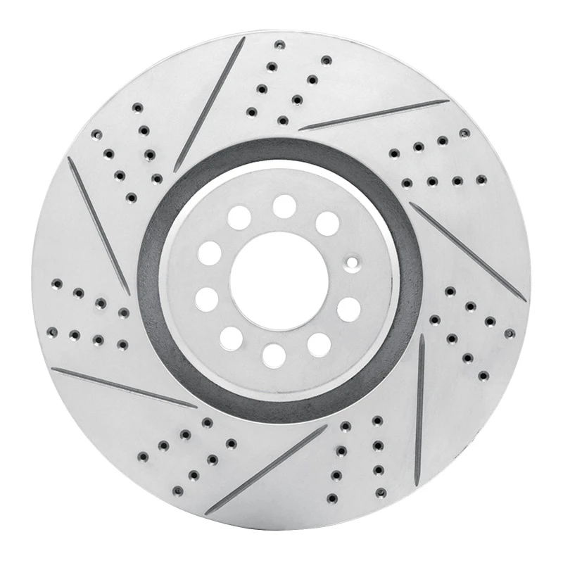 DFC 04-06 Audi Tt Quattro Left Front Drilled & Slotted Geoperformance Rotor