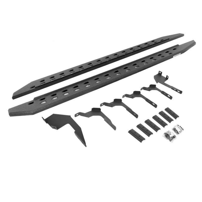 Go Rhino 19-22 Ford Ranger Crew Cab 4DR RB20 Slim Laufbrett Kit (mit Halterungen) - Bedliner Beschichtung