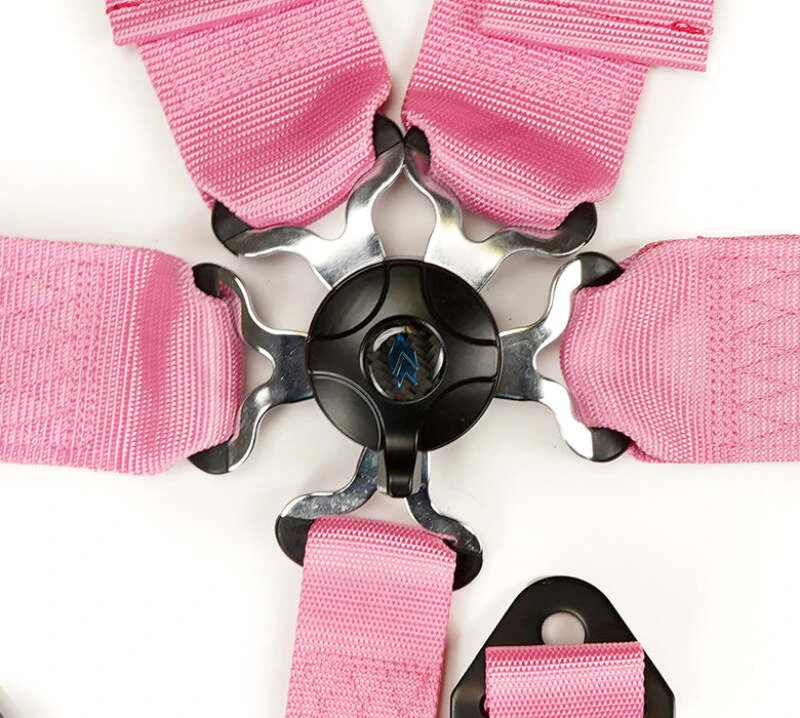 NRG 5PT 3in. Seat Belt Harness / Cam Lock - Pink